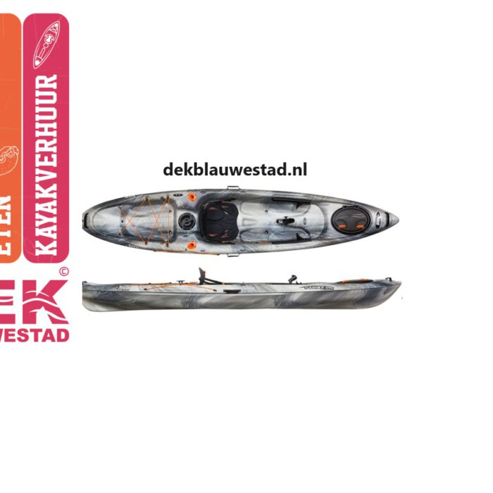 Kayak verhuur boot verhuur huren kajak Oldambtmeer Groningen Nederland DEK Blauwestad PELICAN STRIKE 120 X FISHING, INCL. RUGSTEUN