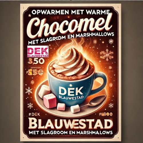 Warme Chocomel Slagroom Marshmallows Na een verfrissende wandeling met de hond of een leuke fietstocht langs het hondenstrand DEK Blauwestad