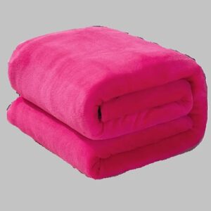 Verhuur Ultra Zachte Flanellen rose Dekentje DEK Blauwestad