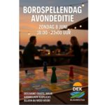 Bordspellendag Avondeditie zondag 8 juni 2025 Kayakverhuur DEK Blauwestad Strand Zuid Oldambtmeer