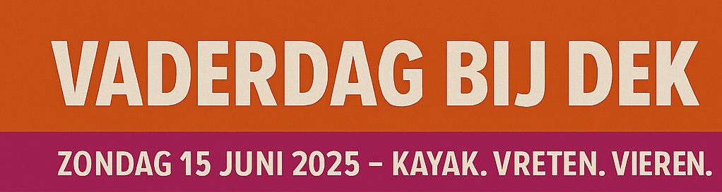 Vaderdag bij Kayakverhuur DEK zondag 15 juni Strand Zuid Oldambtmeer Groningen Nederland