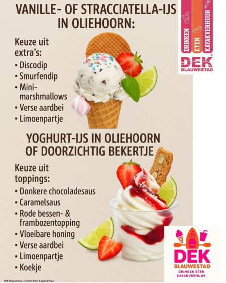 Zomerse Sneak Preview - Voorjaarsijsje bij DEK Kayakverhuur DEK Blauwestad Strand Zuid Oldambtmeer Groningen Nederland