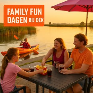 Family Fun Dagen elke zondag bij DrinkenEtenKayakverhuur DEK Blauwestad Strand Zuid Oldambtmeer Groningen Nederland