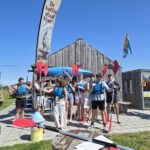 Groeps kayak bij Drinken Eten Kayakverhuur DEK Blauwestad Oldambt Groningen Nederland