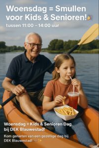 Woensdag Kids en Senioren dag bij DEK Blauwestad Oldambtmeer Groningen Nederland