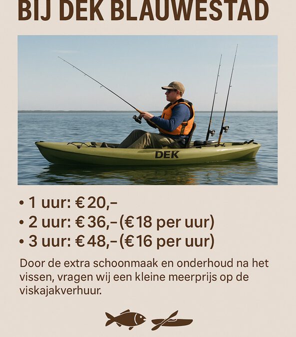 Viskayakken bij DEK Blauwestad Oldambtmeer Groningen Nederland