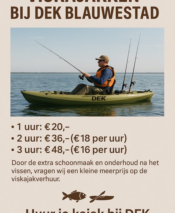 Viskayakken bij DEK Blauwestad Oldambtmeer Groningen Nederland