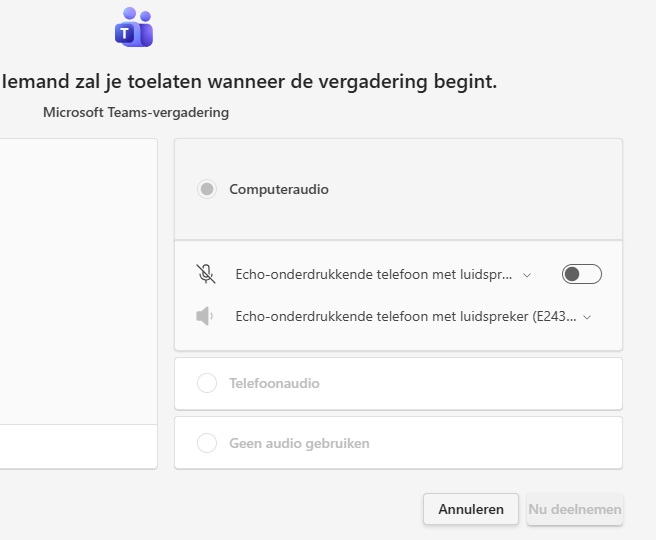 7. Iemand zal je toelaten wanneer de vergadering (Online Bingo) begint