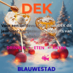 DEK Voor een liefdevol 2026 kiest DEK dit jaar voor hartjeswafels in plaats van oliebollen. Drinken Eten Kayakbootverhuur Strand Zuid Oldambtmeer Groningen Nederland
