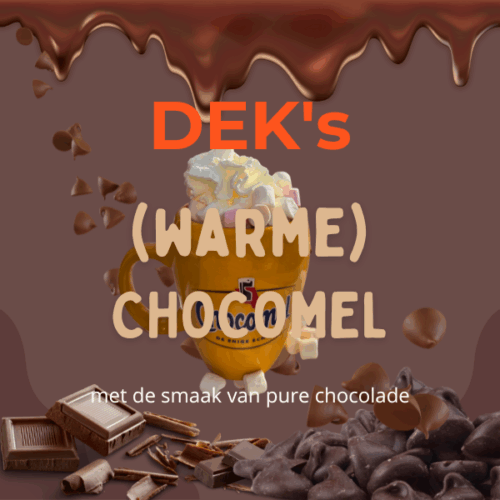 DEK's warme Chocomel met de smaak van pure chocolade Slagroom & Marshmallows Strand Zuid
