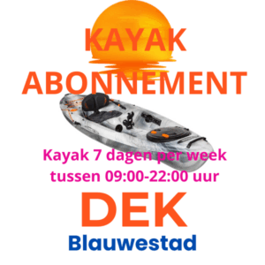 Kayak Abonnement DEK Blauwestad Strand Zuid Oldambtmeer Groningen Nederland