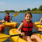 Kayakles bij DEK Blauwestad Strand Zuid Oldambtmeer Groningen Nederland vanaf 8 jaar