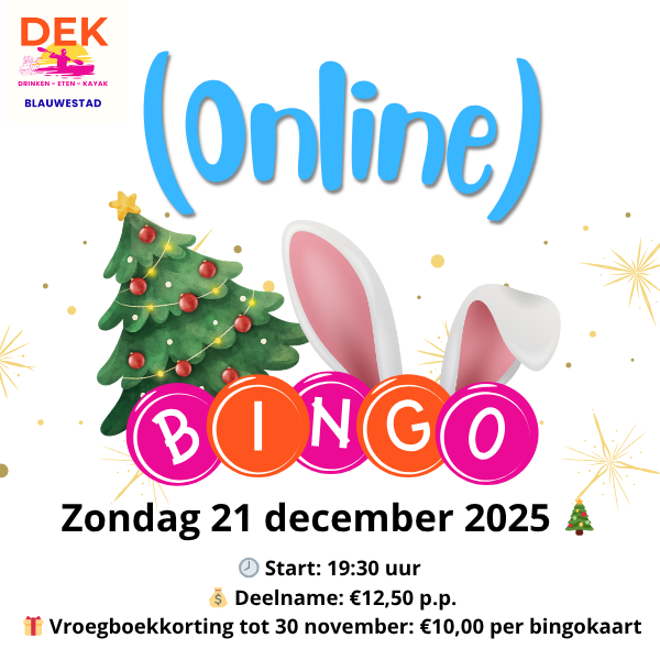 (Online) (Christmas) Bingo DEK Blauwestad Oldambt Groningen Nederland