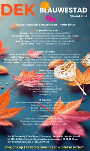 Wafels. Voor een liefdevol 2026 kiest DEK dit jaar voor hartjeswafels in plaats van oliebollen.