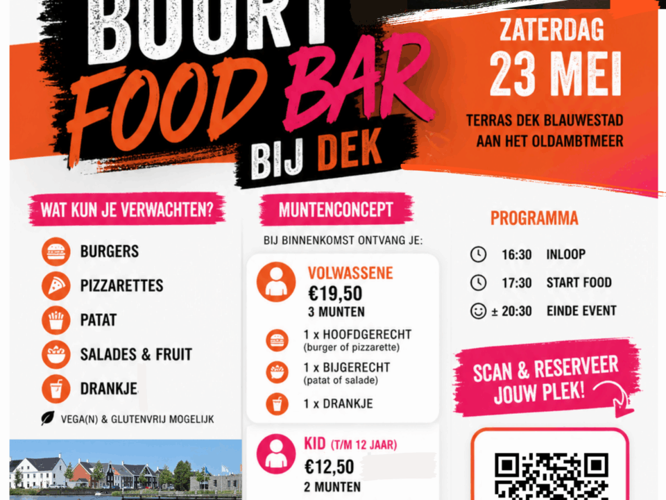 DEK-Blauwestad-Buurt-Food-Bar-bij-DEK-zaterdag-23-mei 2026 Strand Zuid buitenterras Blauwestad