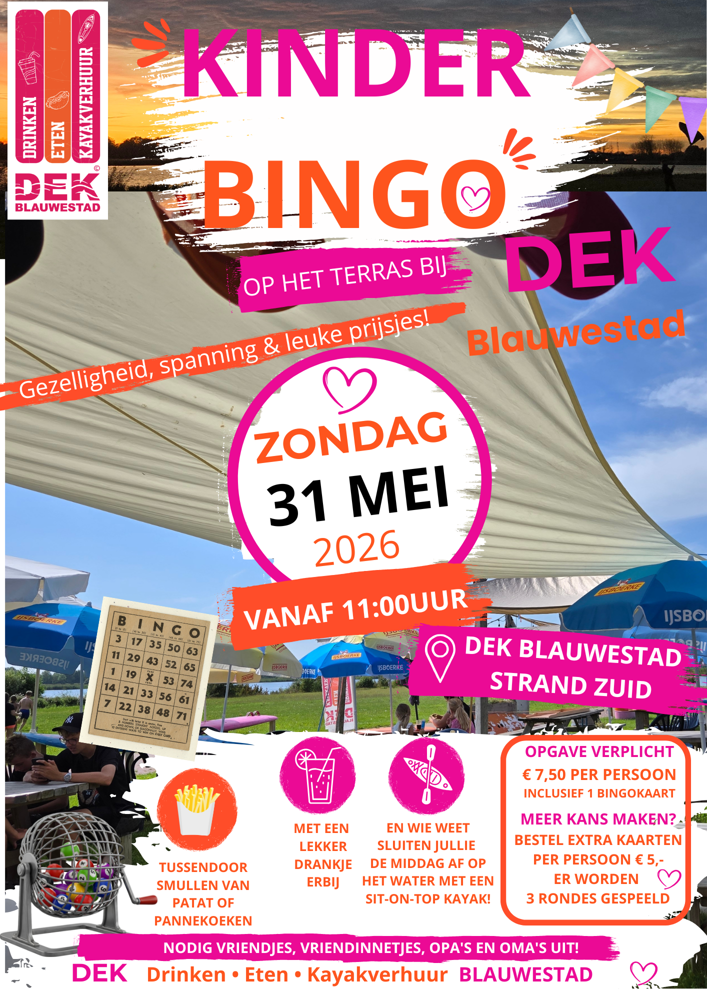 KinderBingo-zondag-31-mei-11uur-terras-DEK-Blauwestad-Strand-Zuid-Groningen-nederland