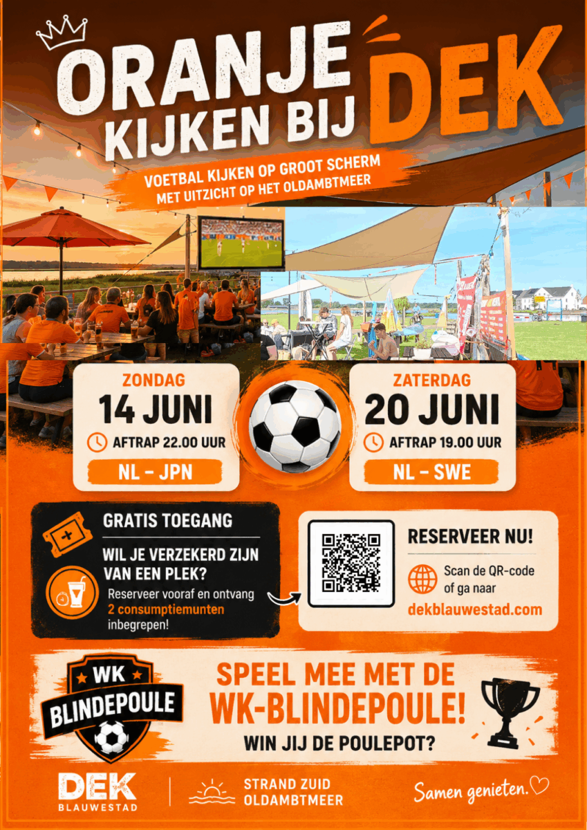 Oranje-kijken-bij-DEK-Blauwestad-Strand-Zuid-Blauwestad-Oldambtmeer-zon-14juni-2026-nl-jpn-20juni-2026-nl-swe-drinken-eten-kahyakverhuur