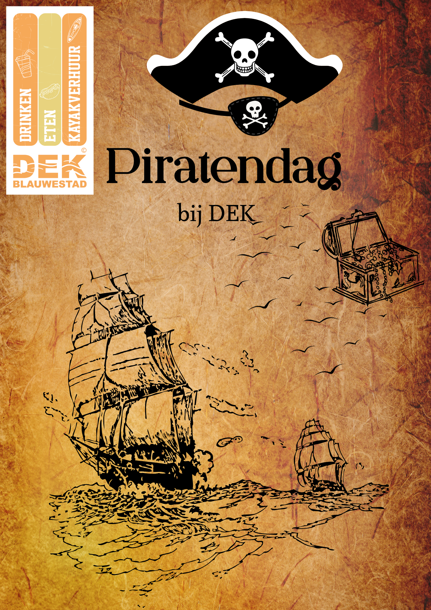 Piratendag-bij-drinken-eten-kayakverhuur-DEK-Blauwestad-Strand-Zuid-Oldambtmeer-Groningen-Nederland