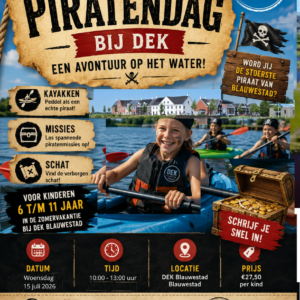 piratendag-bij-dek-blauwestad-strand-zuid-oldambtmeer-groningen-nederland-zomer-vakantie-woensdag 15 juli 2026