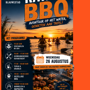 Kayak & BBQ DEK Drink Eat Kayak Blauwestad Groningen Nederland Oldambt